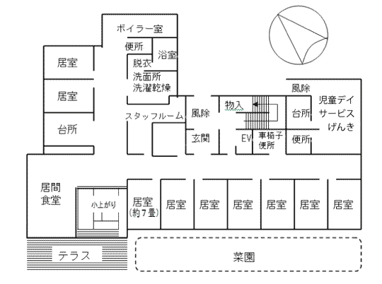 グループホームとらいあんぐるジョイ平面図